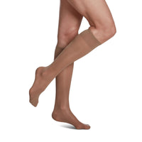 sigvaris-120-sheer-fashion-knee-high-compression-sock-women-closed-toe-taupe-1-side