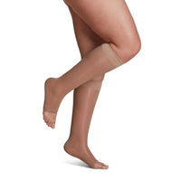 sigvaris-120-sheer-fashion-knee-high-compression-sock-women-open-toe-golden-1-side