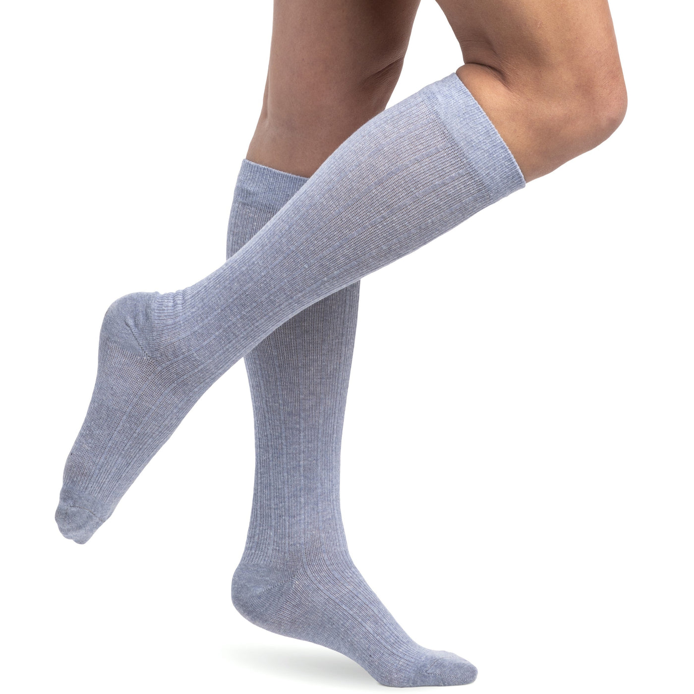 sigvaris-153-linen-compression-sock-15-20-mmhg-women-denim-1-side-view
