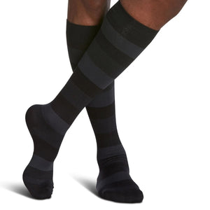 sigvaris-183-microfibre-shades-compression-sock-knee-high-15-20-mmhg-men-onyx-stripe-1-front-view