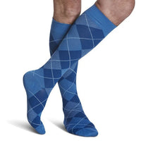 sigvaris-183-microfibre-shades-compression-sock-knee-high-15-20-mmhg-men-royal-blue-argyle-1-front-view