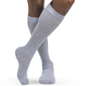 sigvaris-193-linen-compression-sock-15-20-mmhg-men-denim-1-front-view