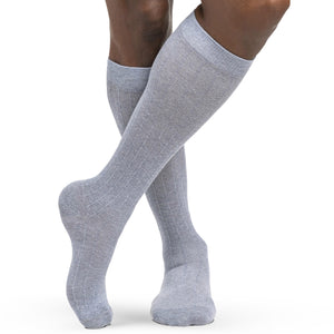 sigvaris-252-linen-compression-sock-20-30-mmhg-men-denim-1-front-view