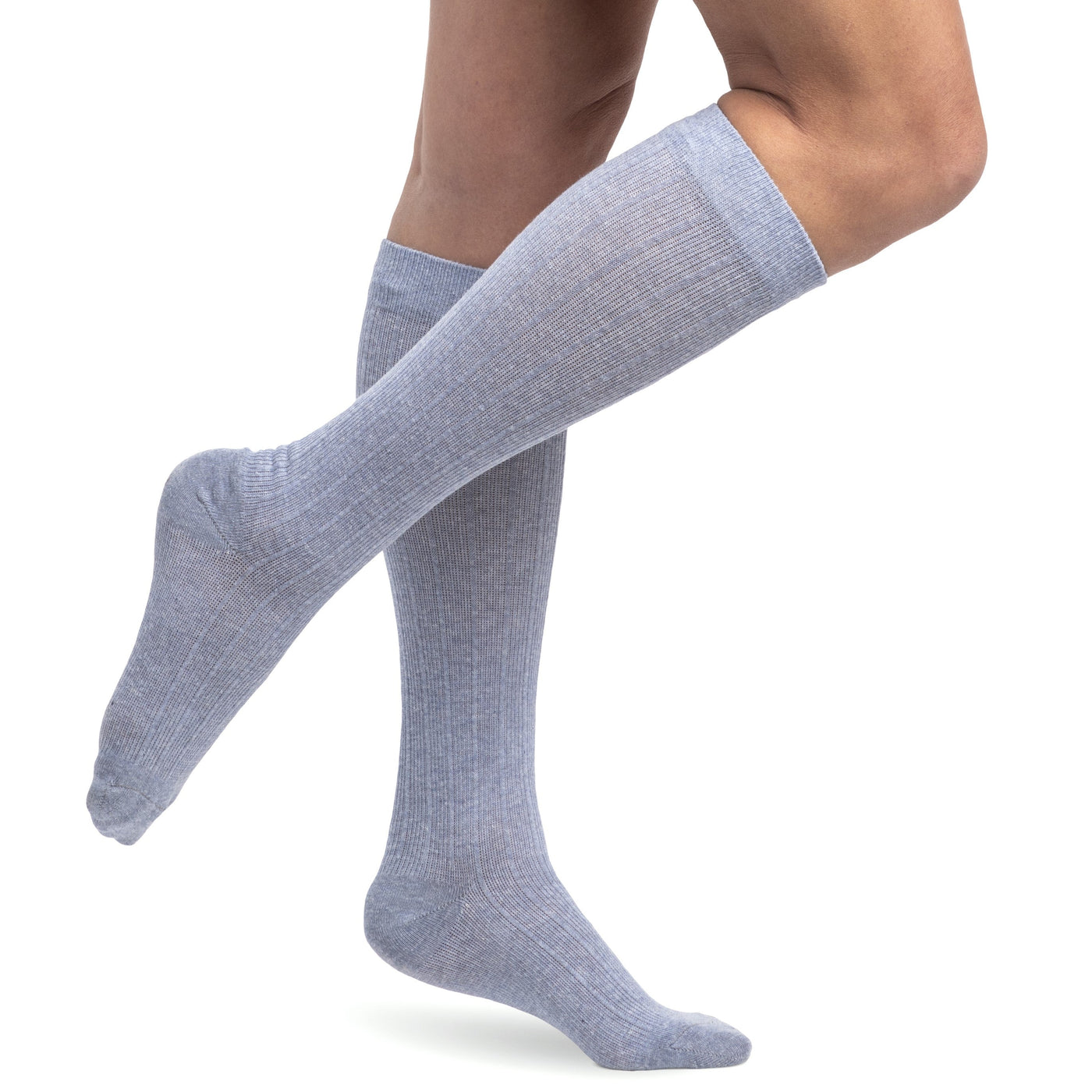 sigvaris-252-linen-compression-sock-20-30-mmhg-women-denim-1-side-view