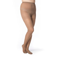 side view of closed toe cafe pantyhose sheer compression socks