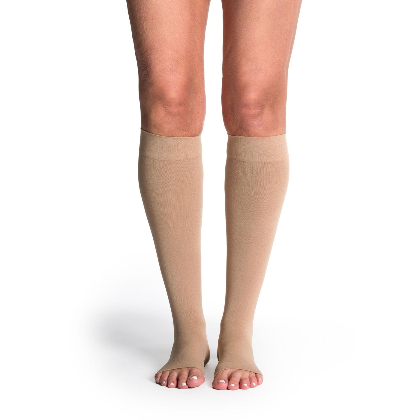 sigvaris-840-soft-opaque-knee-high-compression-sock-women-open-toe-chai-1-front