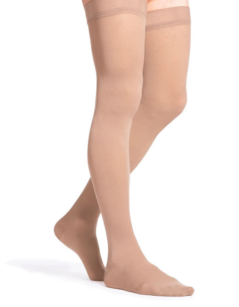 sigvaris-860-opaque-compression-sock-thigh-high-men-light-beige-closed-toe-1-side-view