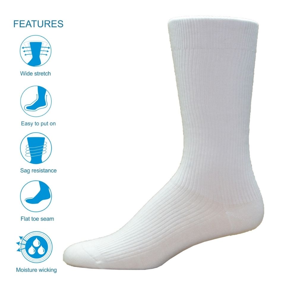 simcan comfeez socks white 1 front view
