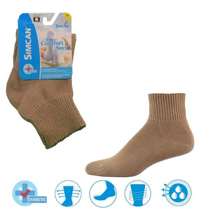 simcan comfort sock low sand 1 front view