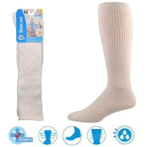 simcan comfort sock overcalf white 1 front view