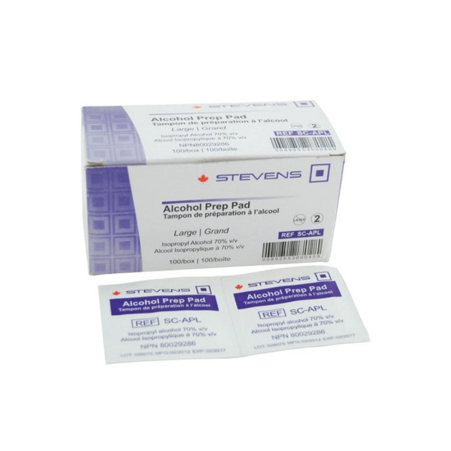 stevens alcohol prep pads large