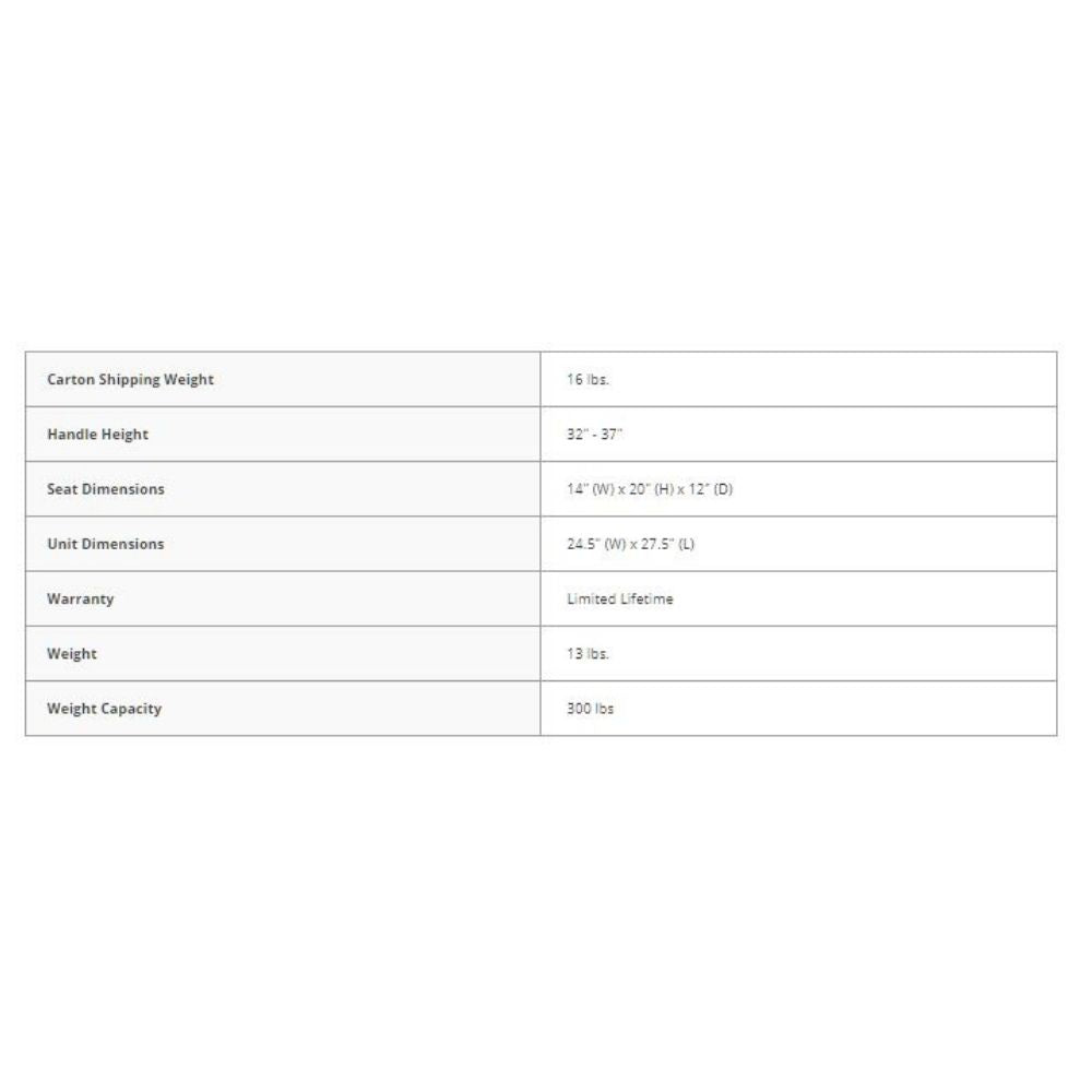 walker rollator 6 wheels aluminum frame details view