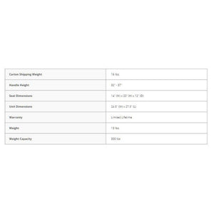 walker rollator 6 wheels aluminum frame details view