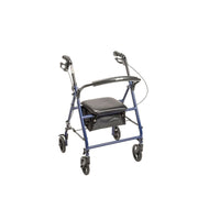 walker rollator 6 wheels steel frame front view